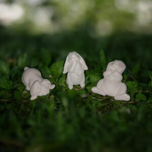 Hear, See and Speak No Evil Bunnies (Set of 3)