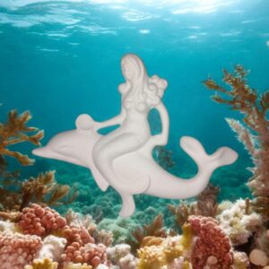 Mermaid Riding Dolphin Plaque