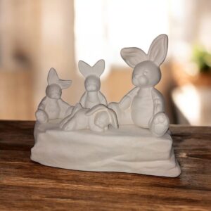 Plush Bunnies on Rock