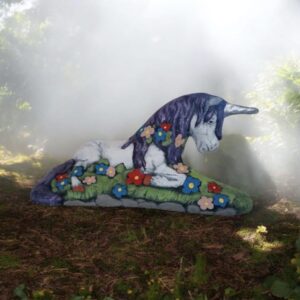 Unicorn on Flowerbed