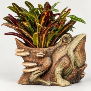 Woodstump Frog Planter (Code 4920)